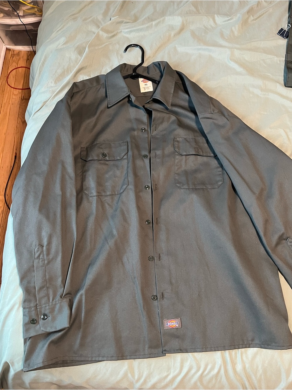 Dickies Olive Green Men's Casual Button-Down Shirt
